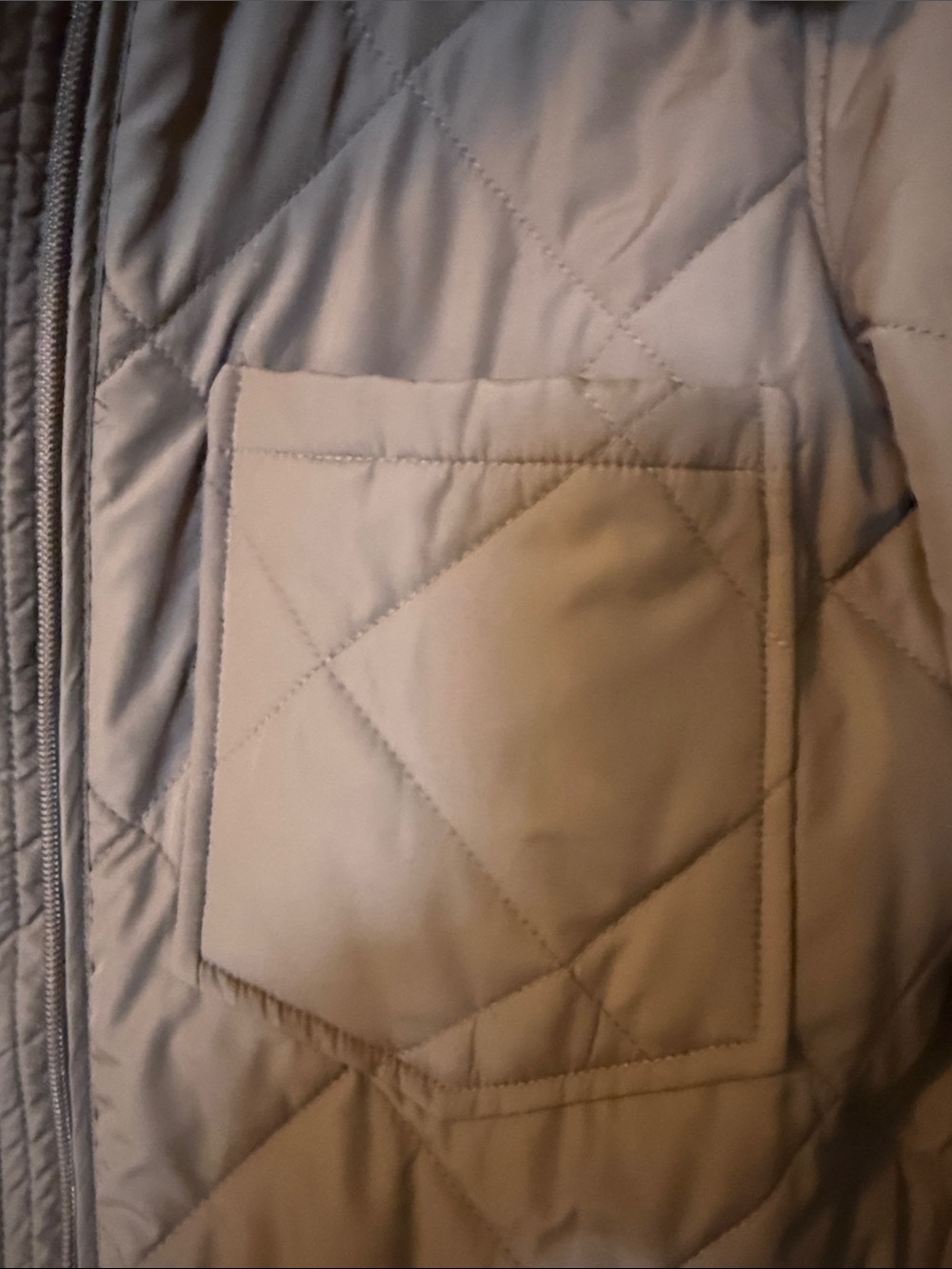 Vero Moda Quilted Brown Puffer Coat with Cream Sherpa Collar - Picture 3 of 8